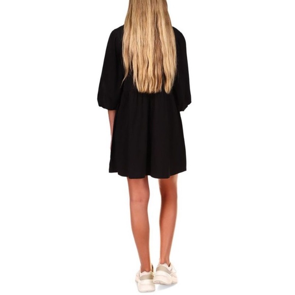 ⭐️ Sanctuary Women's Cotton Blend Knit Babydoll Minidress Black Size Medium - Picture 2 of 7